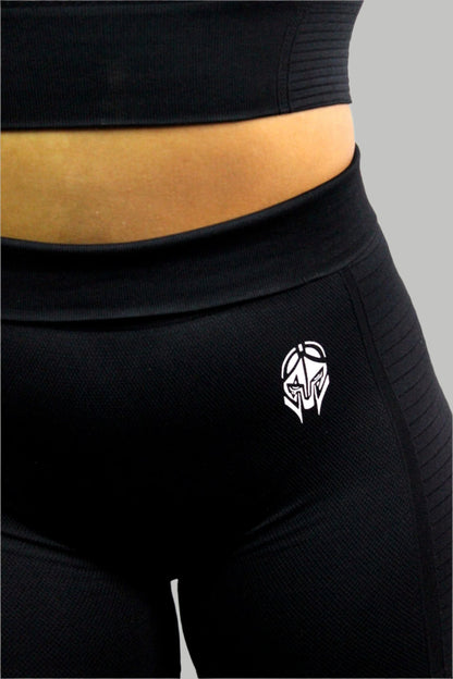 Black Valkyrie Shorts by Titans, featuring a sleek design with comfortable fit and stylish details, perfect for athletic wear.