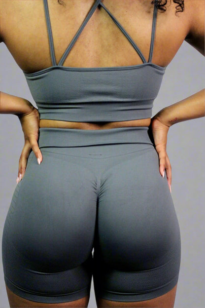 Grey Valkyrie Shorts by Titans, featuring a comfortable fit and stylish design, shown on a model in a casual setting.