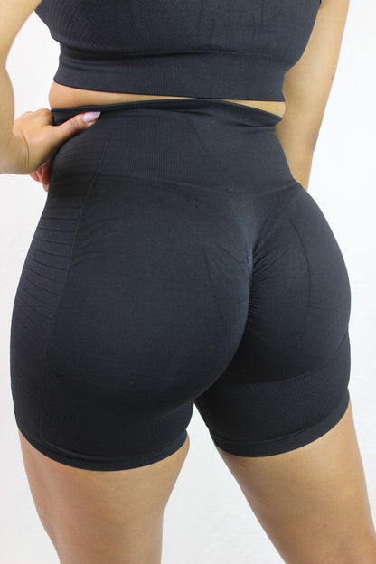 Black Valkyrie Shorts by Titans, showcasing a sleek athletic design with a comfortable fit and stylish appearance.