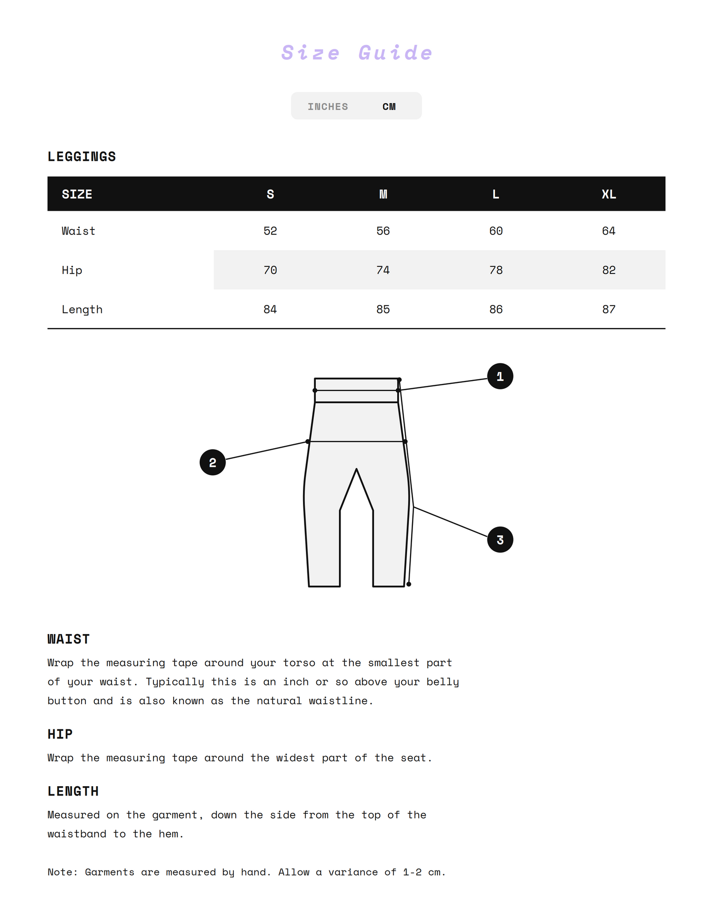 ATALANTA LEGGINGS — ONYX